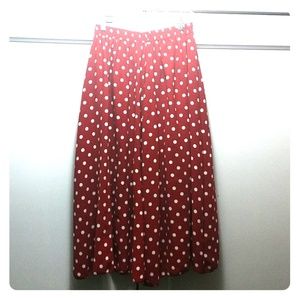 Polkadot Midi Skirt